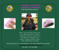 Virtual Warrior Princess -Disabled Veteran Trading In Weapons & Combat Boots for a Pink Keyboard & Mouse! Looking for businesses that are overwhelmed by administrative tasks! Outsource them to me for total peace of mind! 571-931-6808